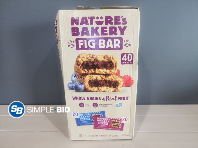 Lot 58-31012 - Nature's Bakery FIG BARS - twin packs - blueberry - raspberry - individually packaged - unopened
