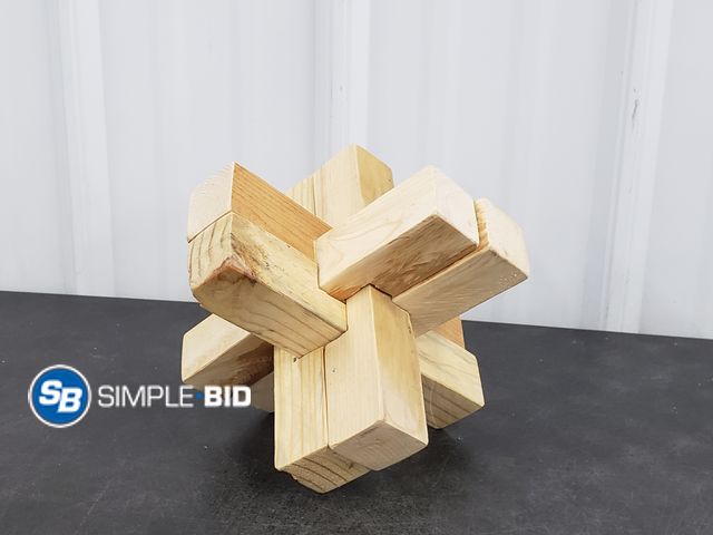 Lot 58-50960 - Homemade Wooden Puzzle Game