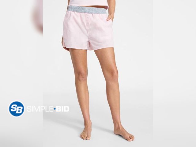 Lot 58-70628 - No Boundaries Cotton Rollover Waist Boxer Shorts, 3'' Inseam - Size XXS (0) - NWT