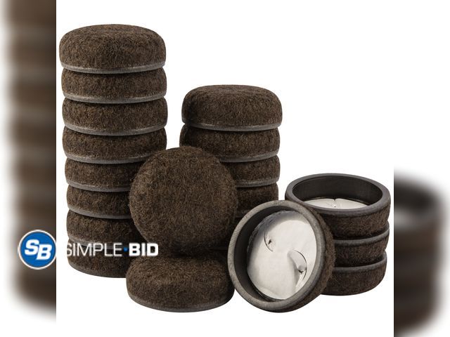 Lot 58-71903 - Lot of (4) New Super Sliders 1 1/2" Self-Stick Formed Felt Furniture Pads, Brown (20) in each packag...