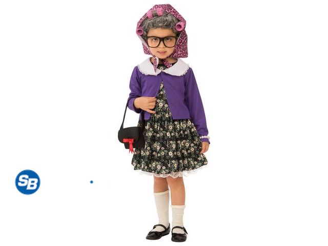 Lot 58-17539 - New Girls Little Old Lady Costume - SIZE S - for ages 3-4