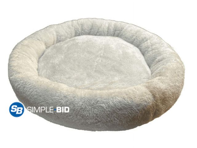 Lot 58-38154 - New Pawsitively Fun Plush Round Pet Bed 20in
