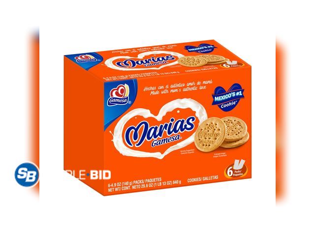 Lot 58-71817 - Gamesa Marias Cookies 4.9 oz, 6 Count (128 cookies) - unopened - expired