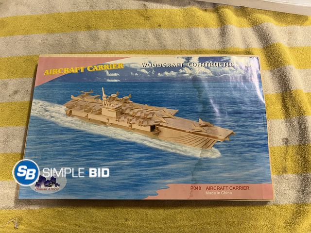 Lot 58-60649 - Model of a Aircraft Carrier Wood Construction Kit