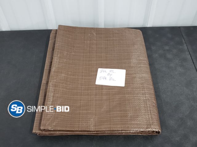 Lot 58-74201 - Brown Tarp - 8ft 4" x 5ft 8"