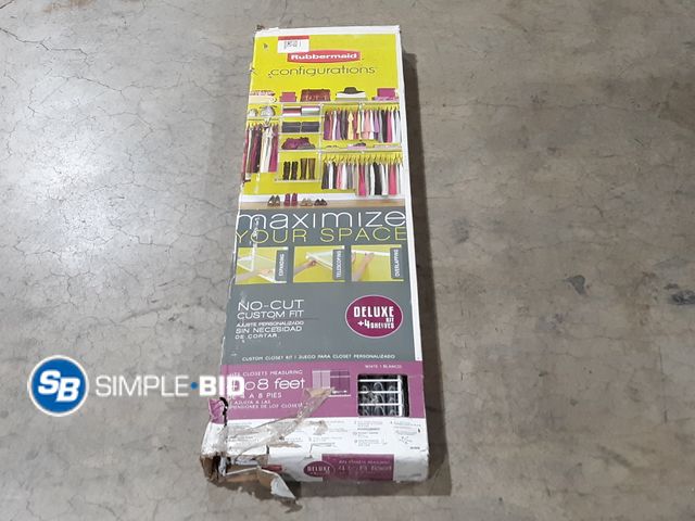 Lot 58-34429 - Rubbermaid Custom Closet Kit