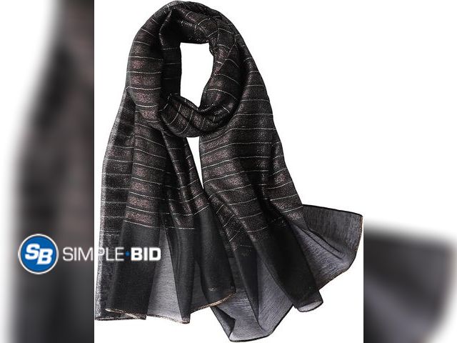 Lot 58-28177 - Lot of (7) New Women Double Layer Pure Scarves Solid Long Shawl and Wraps Lightweight Scarf Plain Fa...
