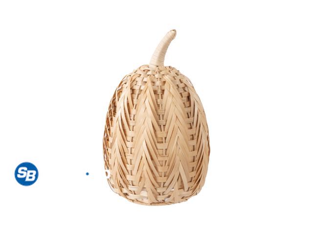 Lot 58-77413 - New Bamboo Pumpkin Tabletop Decoration, Beige, 10.3", Fall by Way To Celebrate