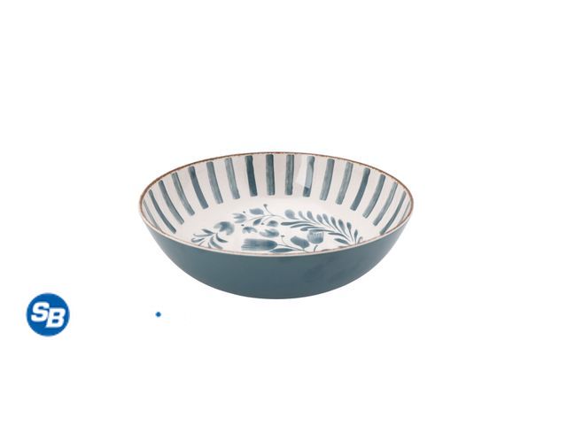 Lot 58-36150 - New Better Homes &amp; Gardens 12-inch Bamboo Melamine Serve Bowl, Blue