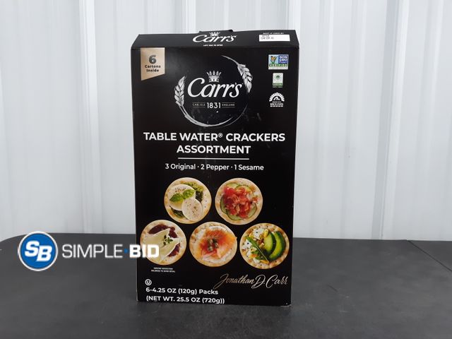 Lot 58-51204 - Carr's Table Water Crackers Assortment - 6 boxes - unopened