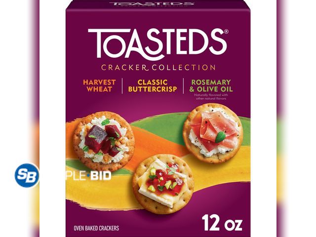 Lot 58-70535 - Lot of (3) Toasteds Variety Pack Crackers, Party Snacks, 12 oz - unopened - expired