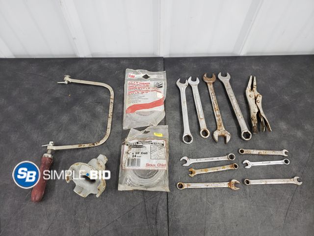 Lot 58-75859 - Box of Various Tools, wrench's and more
