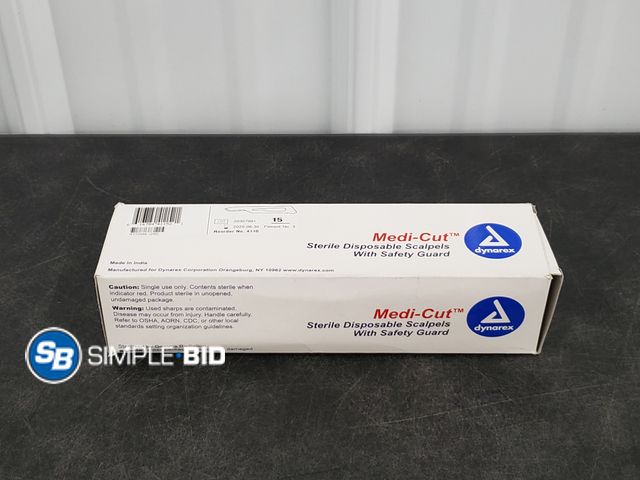 Lot 58-29863 - Medi-Cut Sterile Disposable Scalpels with Safety Guard - 10 Pack