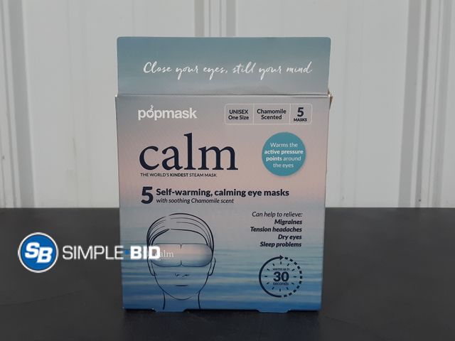 Lot 58-27602 - New POPMASK -- Calm 4 Self warming calming eye masks