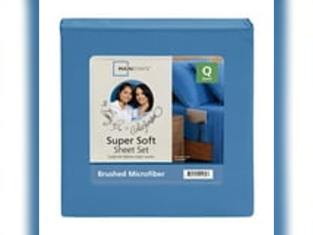 Lot 58-54905 - New Mainstays by Becky G. &amp; Alejandra 4-Piece Blue Eyes Super Soft Microfiber Bed Sheet Set, Que...