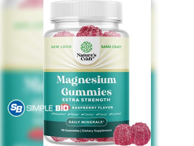 Lot 58-68433 - New Magnesium Gummies Extra Strength Calm Magnesium Gummies for Adults - Relaxing Magnesium Citrate ...