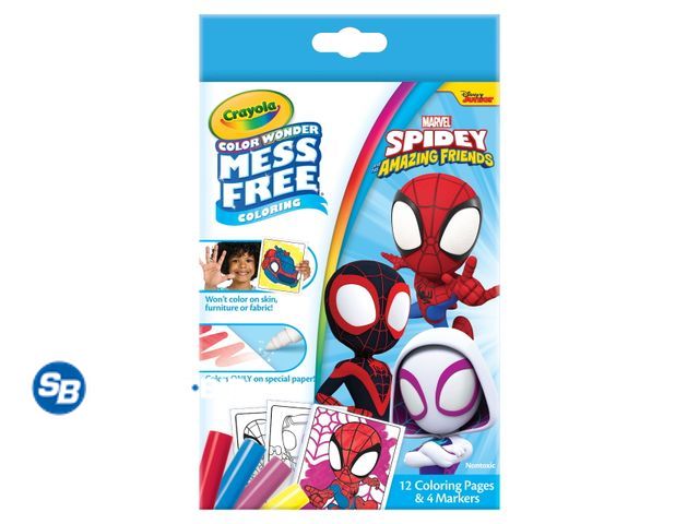 Lot 58-51458 - New Crayola Color Wonder Spidey &amp; His Amazing Friends Mini Box Set, Toddler Craft, Spiderman Gif...