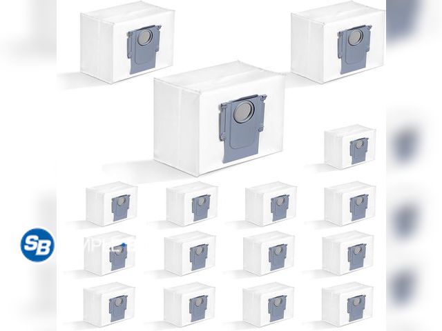 Lot 58-53861 - 16 Pack 3.5L Capacity Dust Bags Fit For Roborock Vacuum Bags Q5, Q5+, Q5 Max Plus, Q7 Max+, S7, S8 P...
