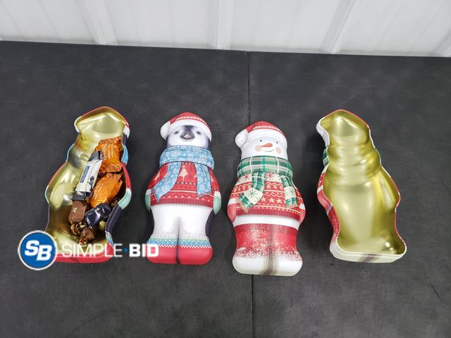 Lot 58-72248 - Lot of (2) Christmas Tins for Decoration