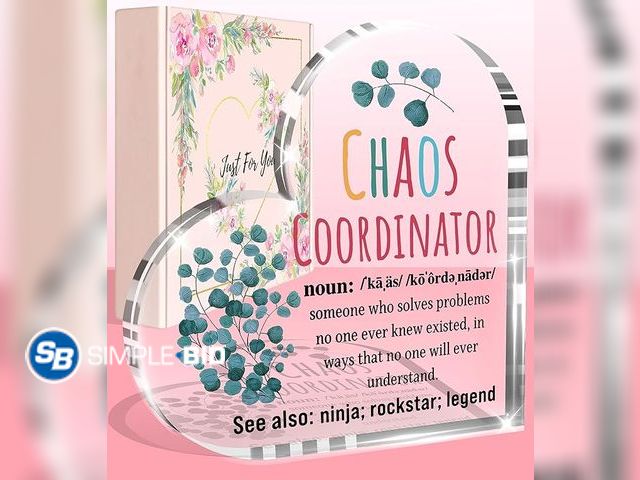 Lot 58-21512 - New Chaos Coordinator Choice for Women Manage Boss Coworker, Appreciation Choice from Women, Clear H...