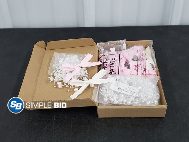 Lot 58-40440 - Qudain Pink Satin Ribbon Bow - Bridal/ Baby Shower Party Decor