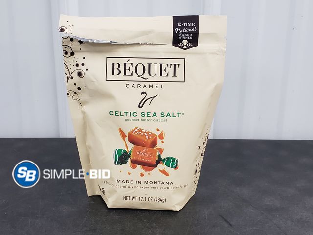 Lot 58-60896 - BEQUET Caramel Celtic Sea Salt individually wrapped - unopened