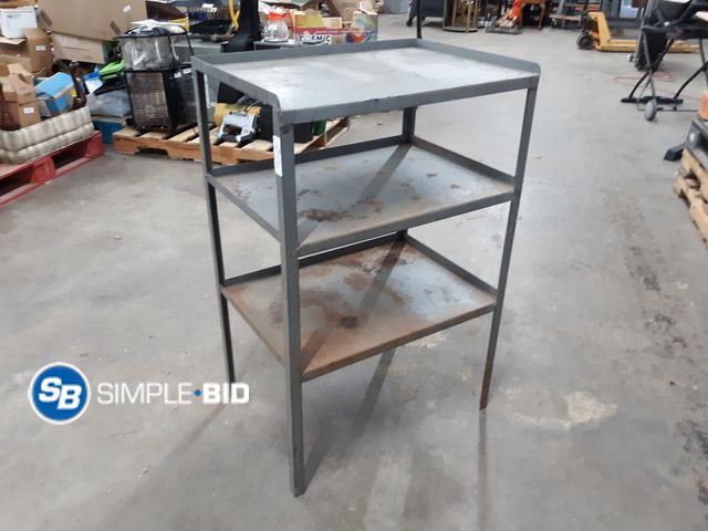 Lot 58-73761 - Metal 3 Shelf Storage Shelf - approx. 36" x 24"