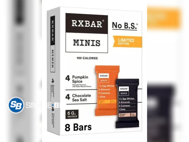 Lot 58-64950 - Lot of (5) RXBAR Minis -- Pumpkin Spice - Chocolate Sea Salt - individually packaged - unopened - ex...