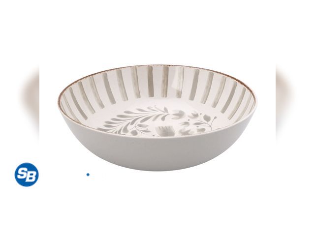 Lot 58-36151 - New Better Homes &amp; Gardens 12-inch Bamboo Melamine Serve Bowl, Grey