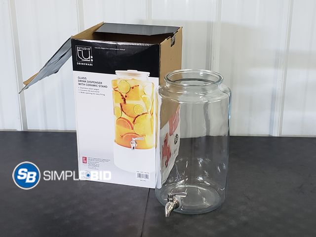 Lot 58-69199 - Studio Drinkware Drink Dispenser (does not come with lid or stand) 2.2 Gallon - unused