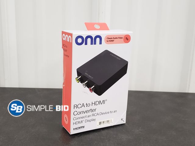Lot 58-60810 - New onn Composite AV to HDMI Converter, Black