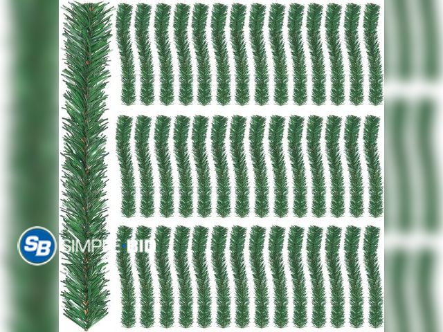 Lot 58-52019 - CHRISTMAS IN JULY! New 50 Pack Christmas Garland Ties Artificial Pine Needles Faux Pine Greenery Ste...