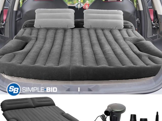 Lot 58-41398 - KMZ SUV Air Mattress Thickened and Double-Sided Flocking Travel Camping Bed with 2 Pillows &amp; Ele...