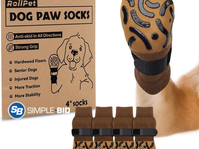 Lot 58-50306 - New Double Sides Non-Slip Dog Socks to Prevent Licking Paws - Strong Traction for Paw Protector, Sen...