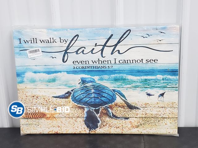 Lot 58-74051 - I will Walk by faith even when I cannot see - 2 corinthians 5:7 Canvas Print