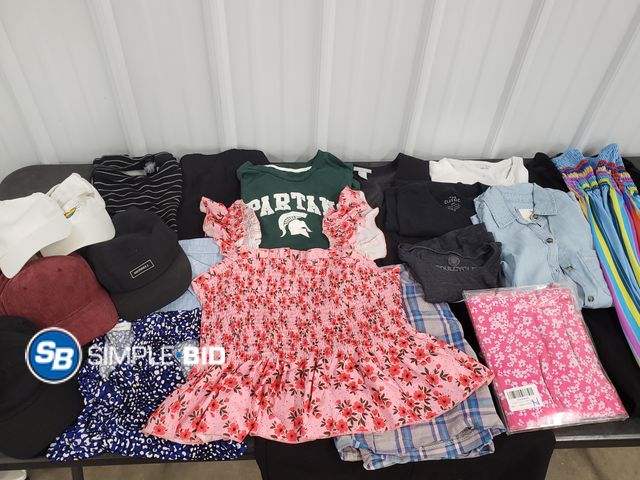 Lot 58-29996 - CLOTHING! Lot of Women's - Kid's Men's - Clothing and accessories - variety of styles and sizes - un...