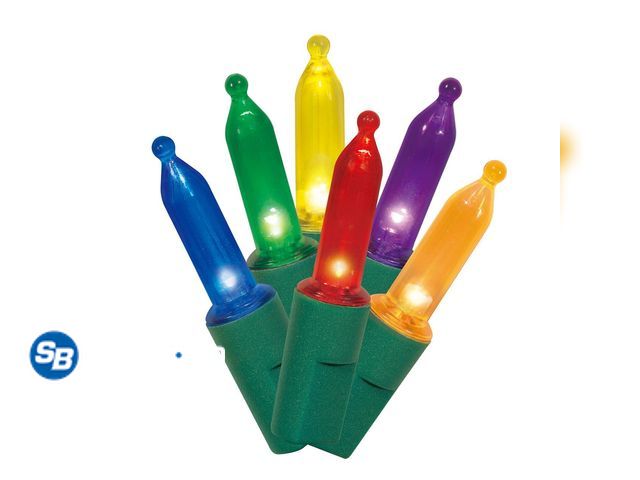 Lot 58-37183 - New 300-Count Multicolor LED Mini Christmas Lights with Green Wire, 61.3', Holiday Time