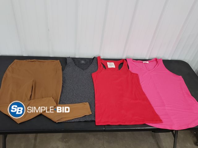 Lot 58-77399 - Lot of Women's Zenna Workout Clothes - Tanks, Leggings, and more - SIZE 1/2XL - used but in good con...