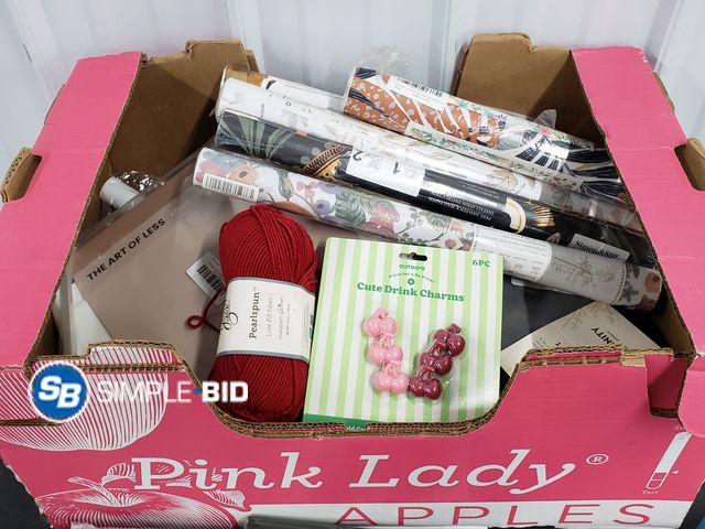 Lot 58-74877 - BOX of small amazon items and more - variety of items - unused