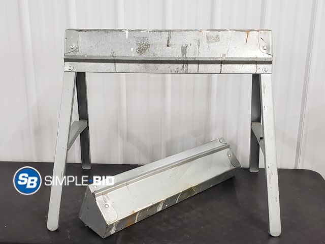 Lot 58-80019 - Set of (2) Metal Sawhorses, Legs Fold Inside - Used