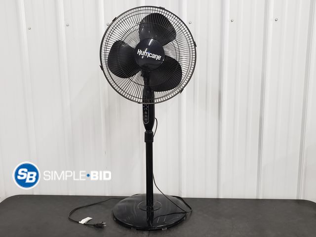Lot 58-77085 - Hurricane 16" Supreme Oscillating Stand Fan- Tested / Works