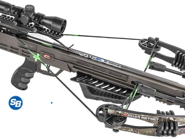 Lot 58-74698 - Killer Instinct Lethal 405 Crossbow Pro Package with 4 x 32 Non-Illuminated Scope, Rope Cocker, Stri...