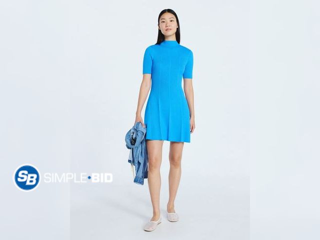 Lot 58-71178 - New Scoop Women's Mini Sweater Dress with Elbow Length Sleeves, Size L