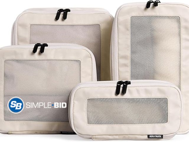 Lot 58-36792 - New Aerotrunk Compression Packing Cubes for Travel - Luggage Organizer Bags - Double Zipper Packing ...