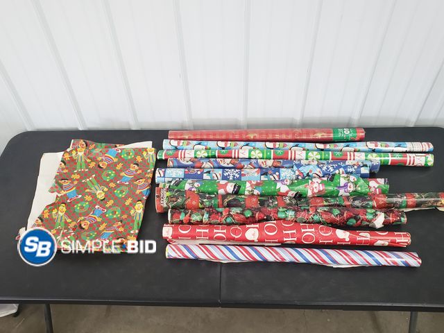 Lot 58-68460 - Lot of Rolls of Wrapping paper - various styles - some open and used