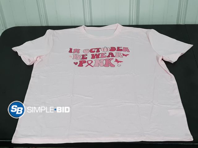 Lot 58-74733 - Breast Cancer Awareness T-Shirt - Size XXL - Appears Unused