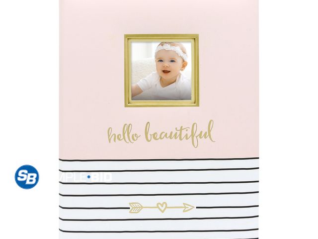Lot 58-39050 - New Pearhead Hello Beautiful First 5 Years Baby Memory Book with Photo Insert, Baby Shower Gift Pink