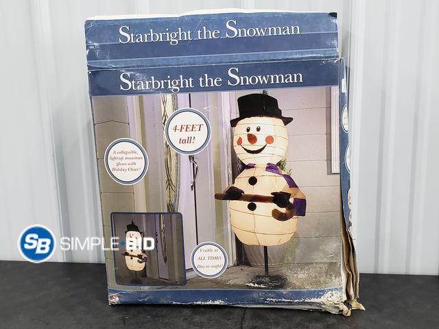 Lot 58-50383 - Starbright the Snowman 4ft Tall - used but in good condition