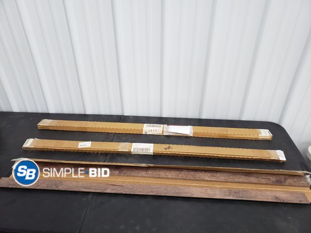 Lot 58-72230 - Lot of (3) Wallplanks Overlap Edge Trim  - Weathered Grey Finish, Each 2-Pack