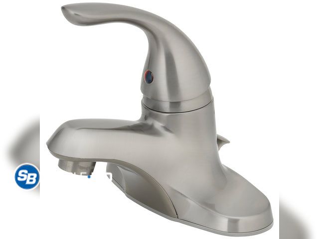 Lot 58-77887 - OakBrook Brushed Nickel Coastal Single-Handle Bathroom Sink Faucet 4 in. - unopened